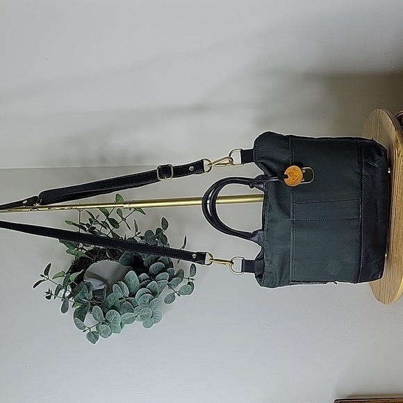 R.Riveter Handbags - R. Riveter The Otto Bag Green Vegan Leather Crossbody bag